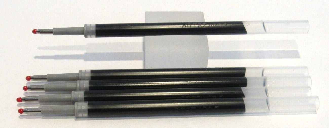 LOT of 10 Replacement Refills for Sharpie S-GEL Rollerball Gel Ink MED, BLACK