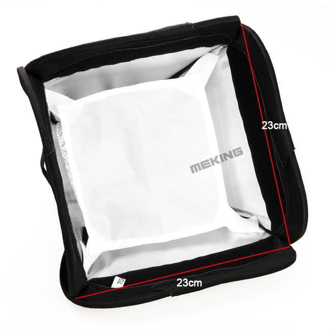 23cm 9in Mini Portable Foldable Softbox Diffuser For Speedlight Speedlite Flash