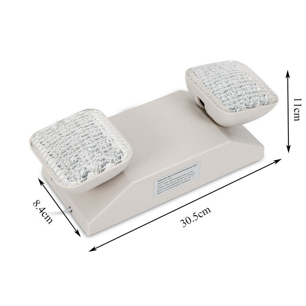 6 Pack LED Emergency Exit Light Adjustable 2 Head With Battery Back-up 924 US