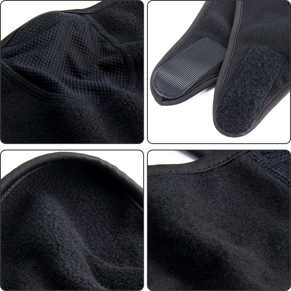 Winter Thermal Face Mask Ear Warmer Ski Riding Motorcycle for Cold Weather Black