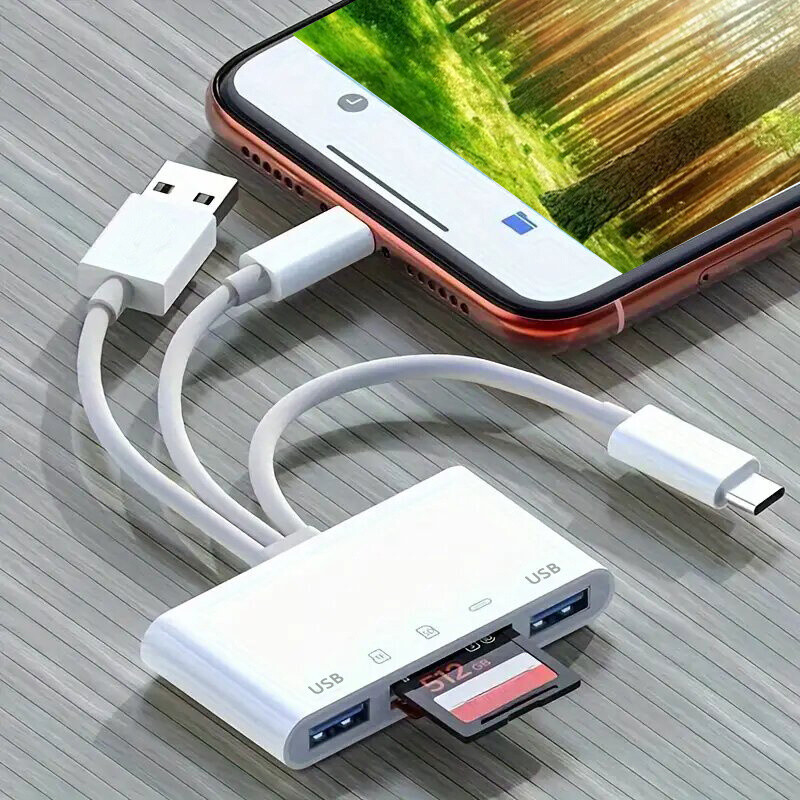 5 in 1 Memory Card Reader USB 3.0 OTG Adapter SD Card Reader For iPhone/iPad/PC