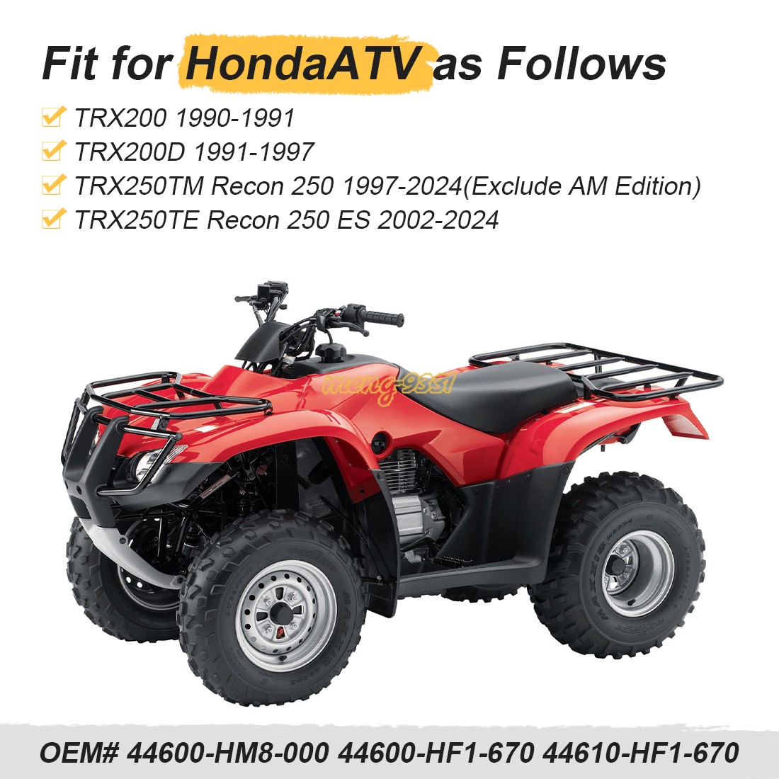 2X Front Brake Drums for Honda FourTrax TRX200/200D Recon 250 TRX250TM/TM TRX250