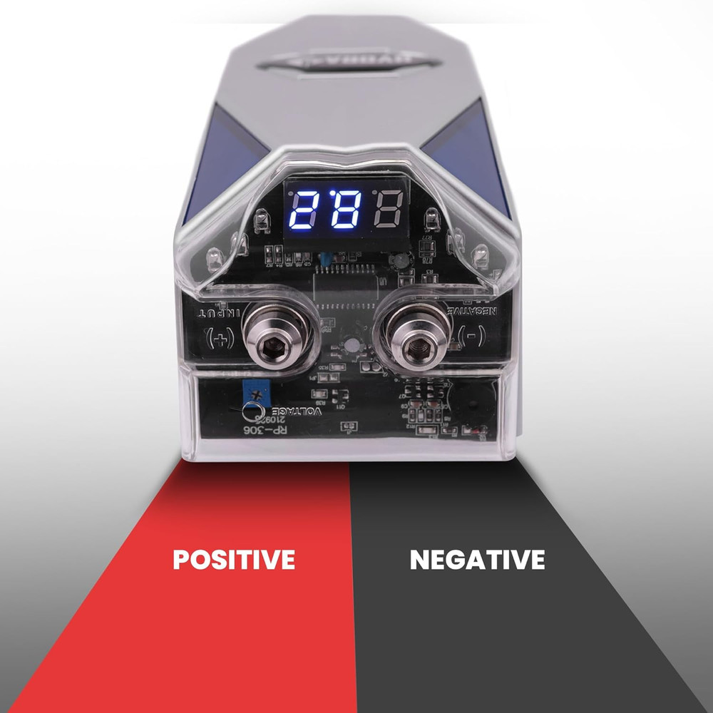 3.0 Farad Digital Power Capacitor, High-Performance Car Audio Accessory with Blu