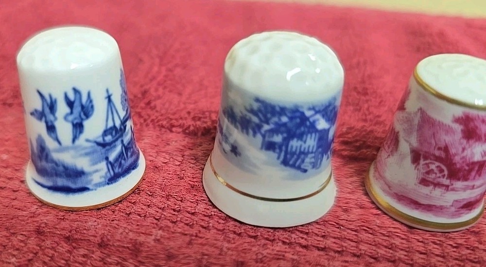 6 Vintage Thimbles