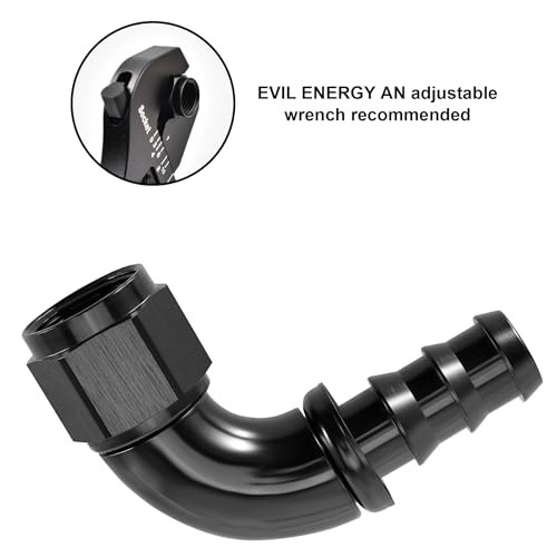Push Lock Fitting One Piece Full Flow Hose End 10AN 90 Degree