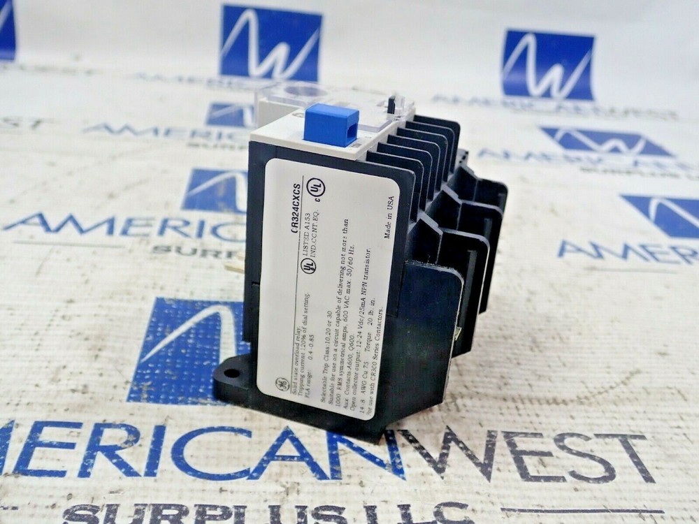 GE CR324CXCs Solid State Overload Relay 0.4-0.85