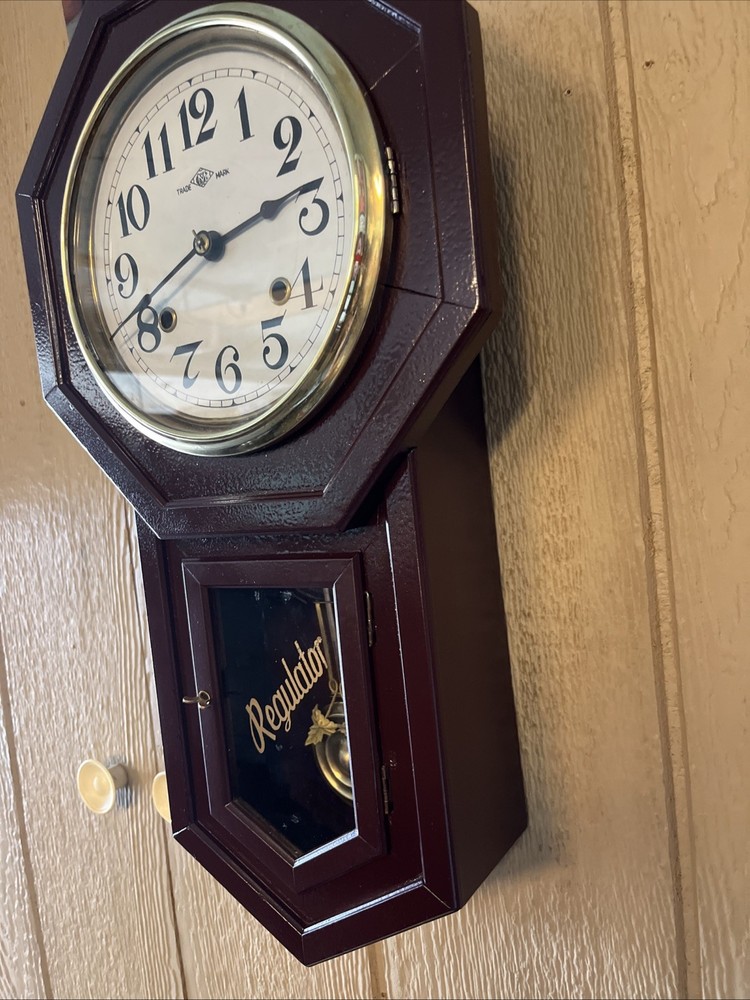 ANTIQUE TRADE MARK PENDULUM REGULATOR WALL CLOCK
