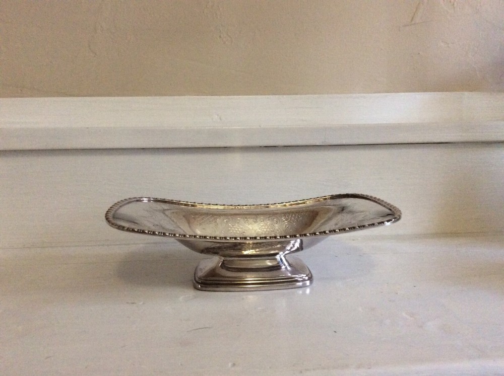 Sheffield Reproduction Silver Plate Footed Dish