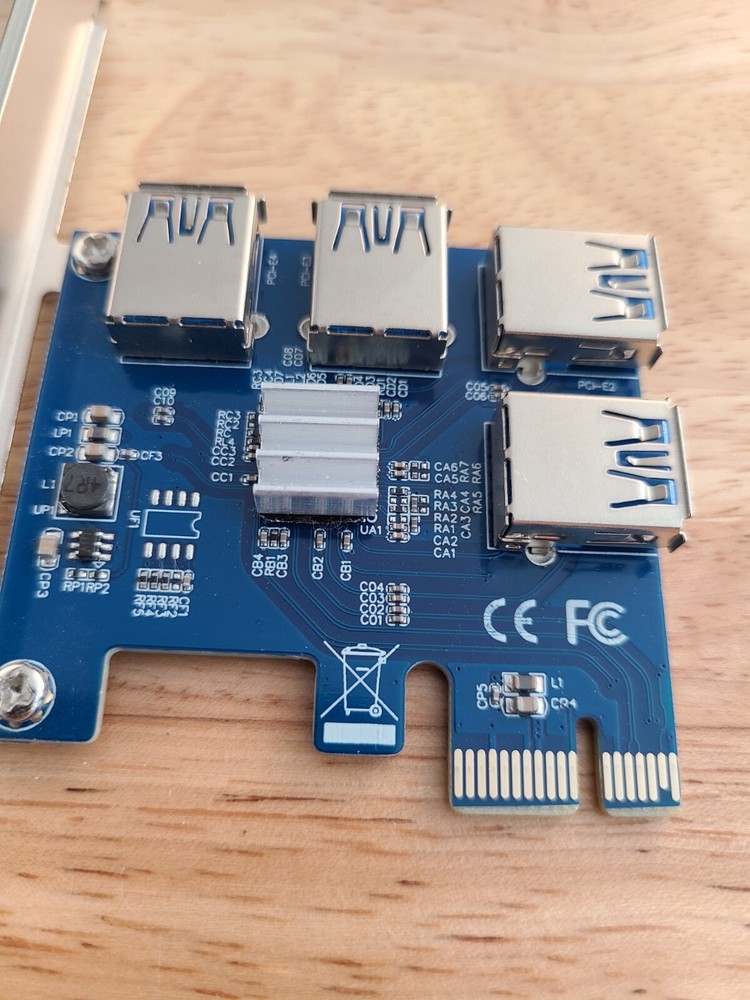 1 to 4 PCIE Splitter PCI-E to 4-Port USB3.0 |GPU MINING Adapter