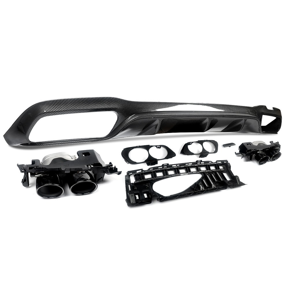 E53 Style Rear Diffuser Lip w/ Exhaust Tips For Benz W213 E300 E43 E53 2016-2020