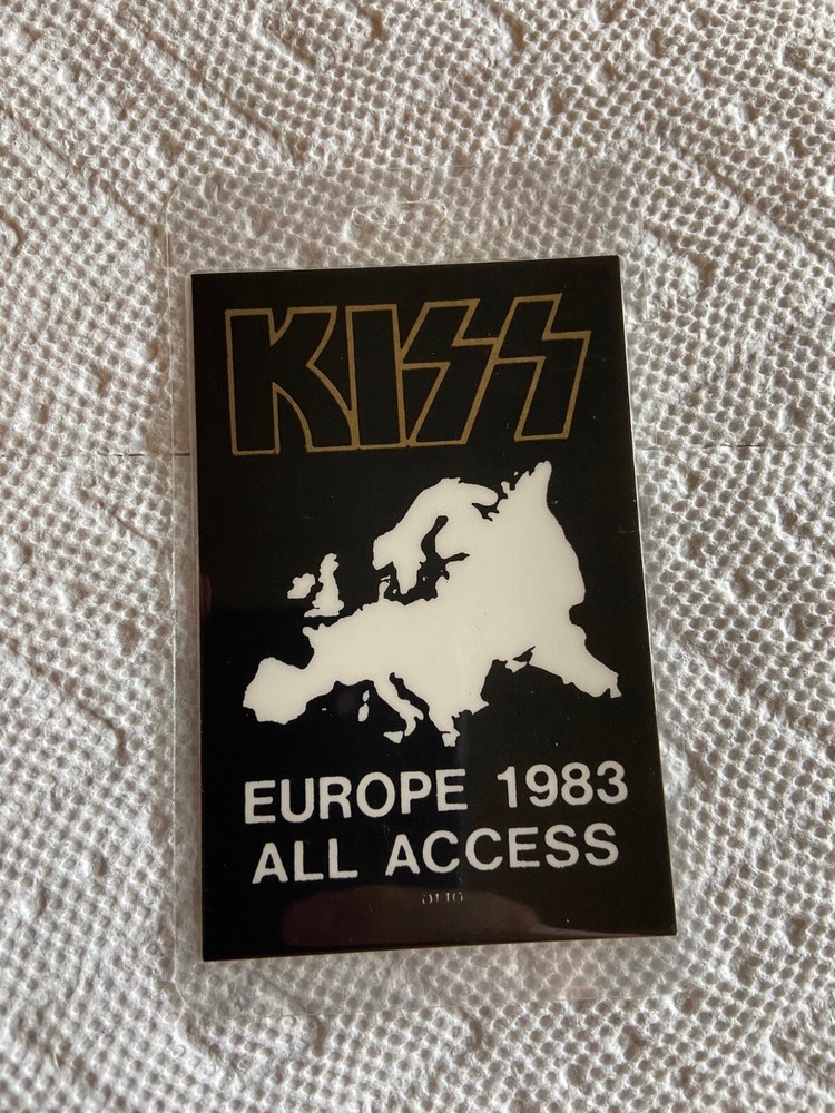 Vintage RARE 1983 KISS Europe All Access Laminate Backstage Pass