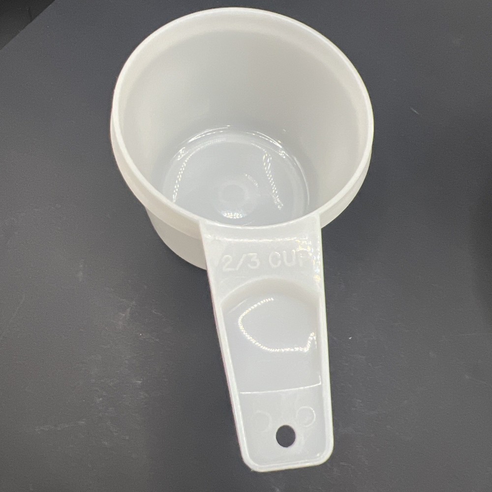 VTG Tupperware Sheer White Measuring Cup 5 Pcs Missing 1/4c Replacement Nesting