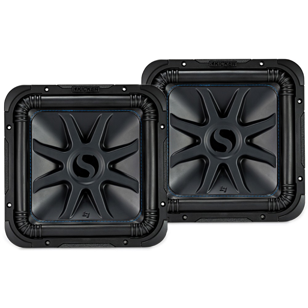 Kicker 44L7S124 Car Audio Solo-Baric 12 Subwoofer Square L7 Dual 4 Ohm Sub Pair