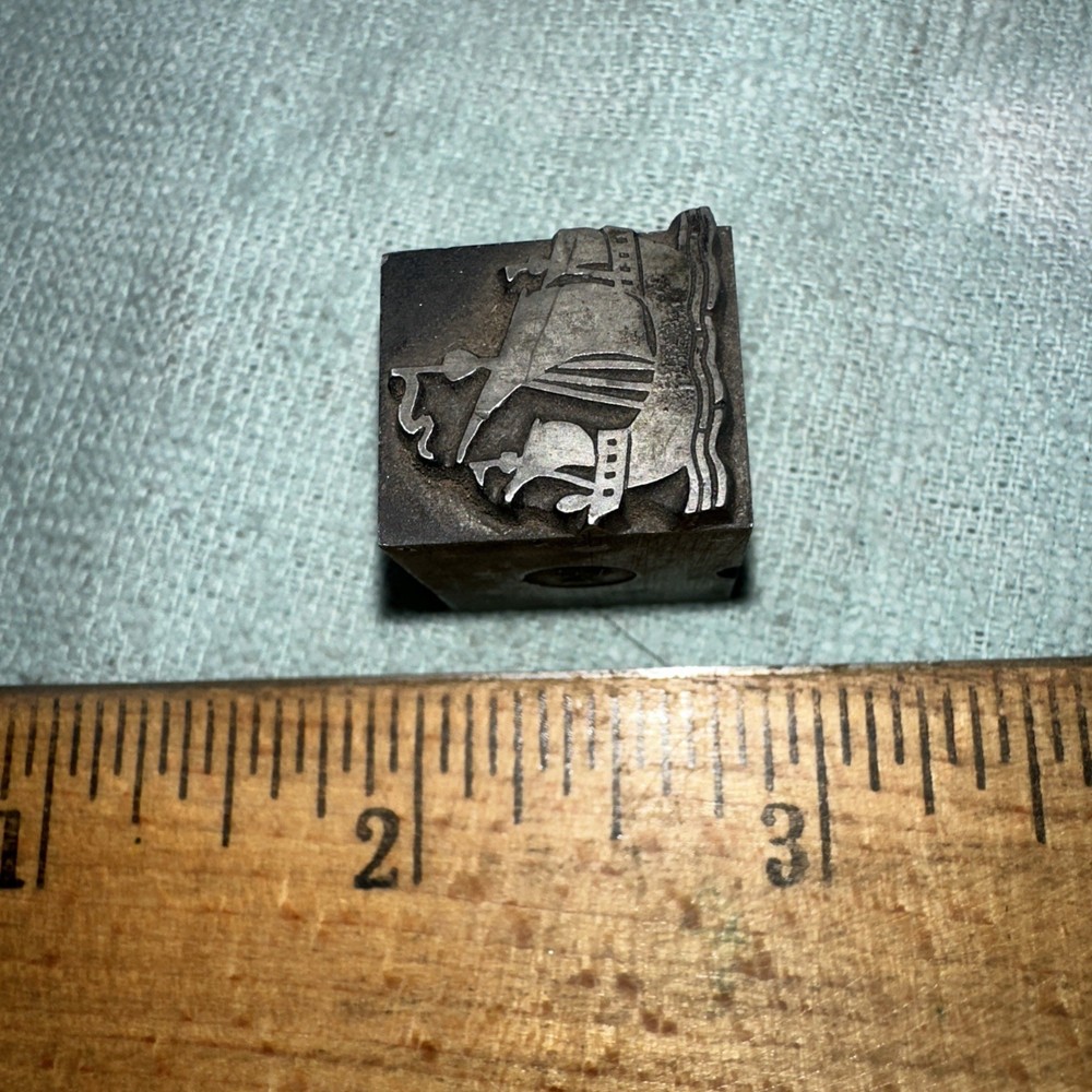 Printing Block “ Old Sailing Ship “ Lead Block