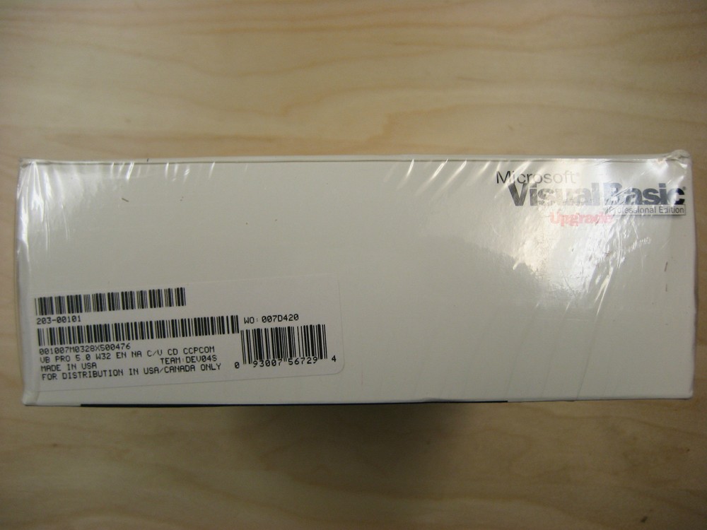 Microsoft Visual Basic Professional Edition 5.0 (Retail) (1 User/s) - Upgrade...