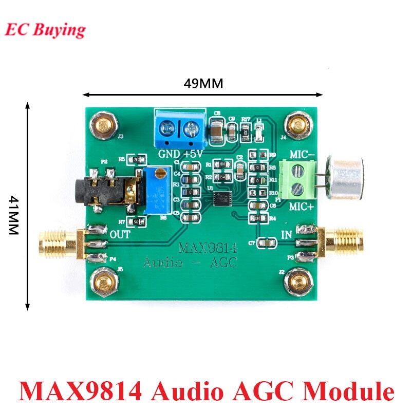 MAX9814 Audio Module Microphone Amplifier VGA Built-in Automatic Gain Control