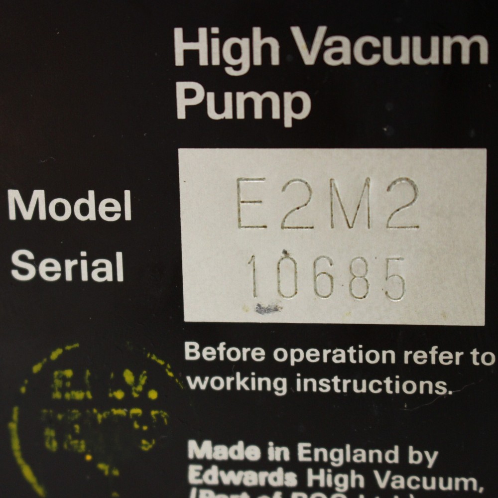 Edwards E2M2 Rotary Vane Dual Stage Vacuum Pump - UNTESTED, not wired