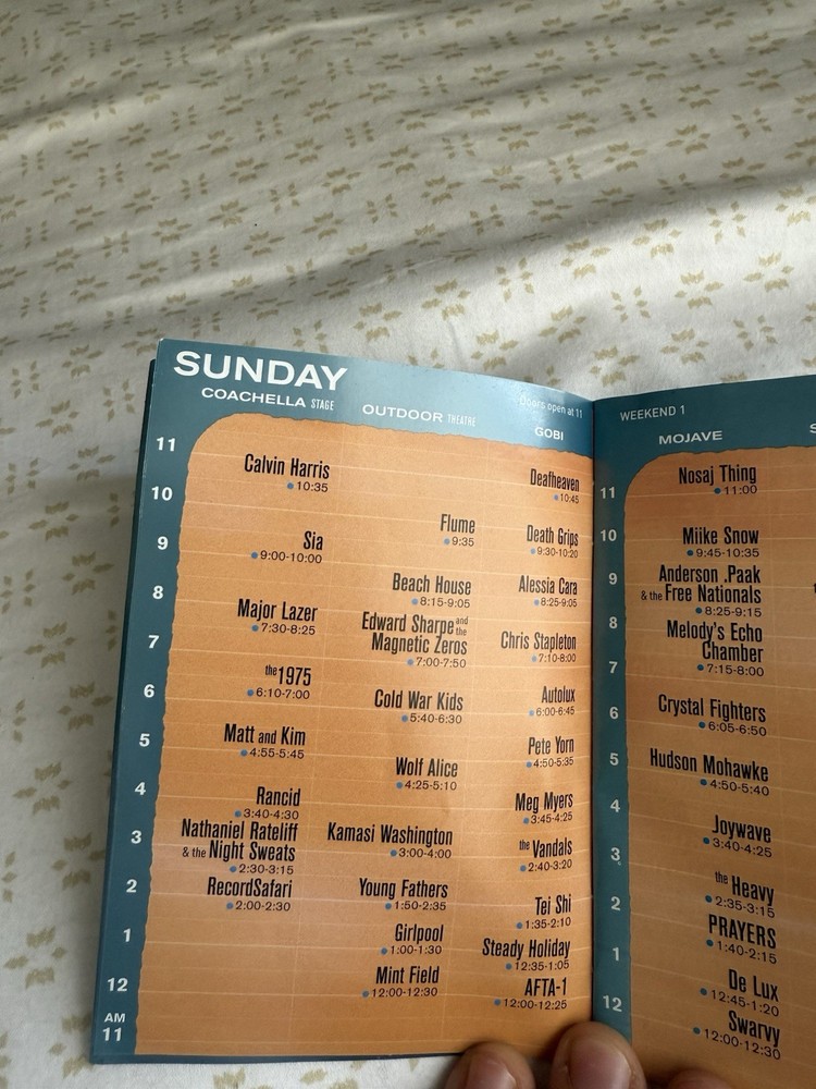 Official Coachella 2016 Weekend 1 Program book