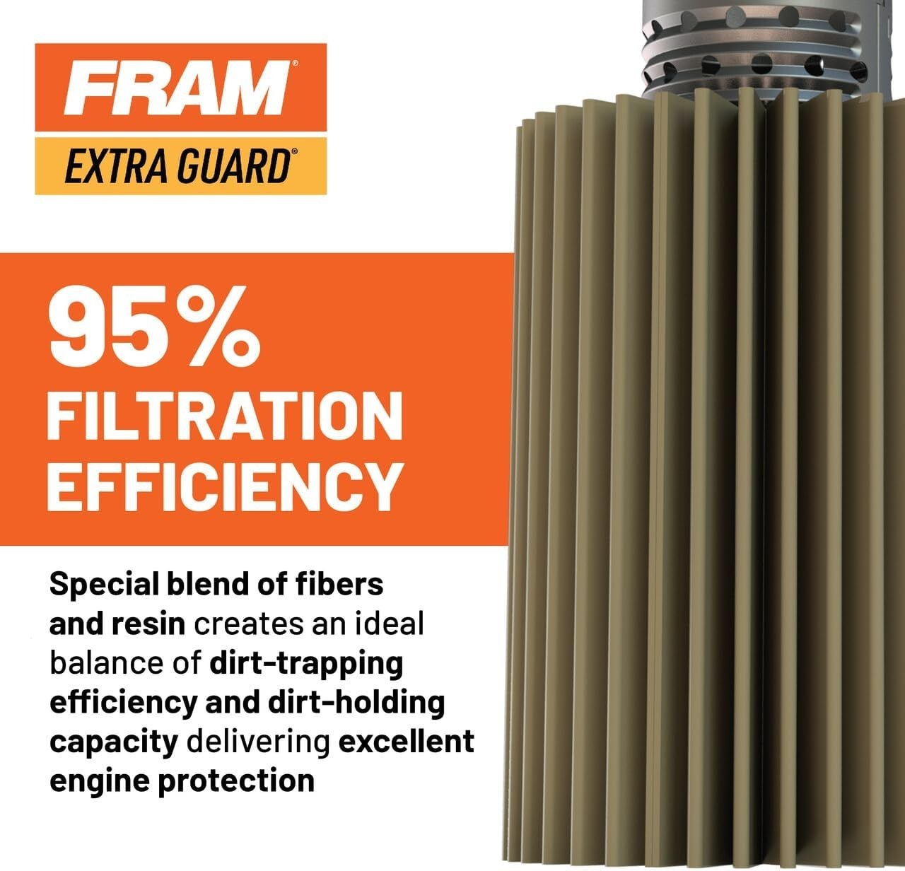 FRAM Extra Guard PH4967P Spin-On Engine Oil Filter 10K Mile Replacement