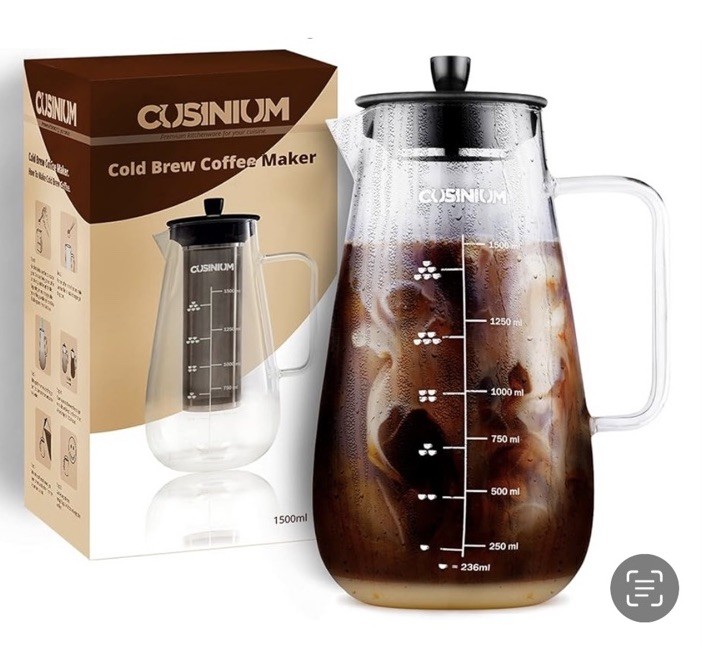 Cusinium Cold Brew Coffee Maker Iced Coffee Maker 1.5 Quart Iced Tea Maker