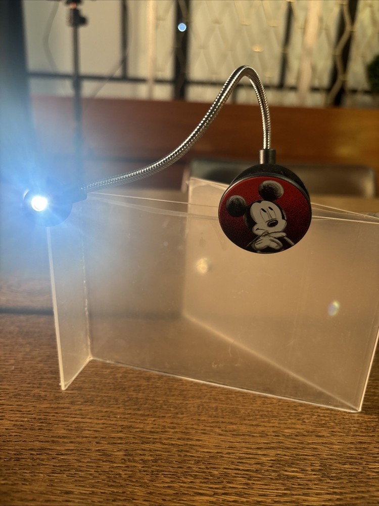 Mickey Mouse Reading Light, Flexible Neck, New!