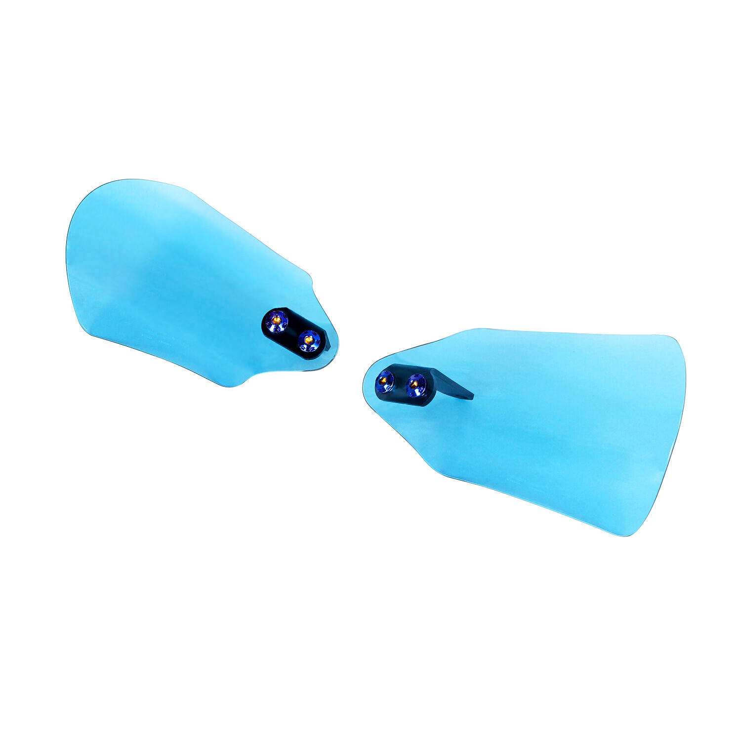 Blue PMMA Acrylic Hand Grip Protector Windshield Fit Harley Touring FLHX FLHTKSE