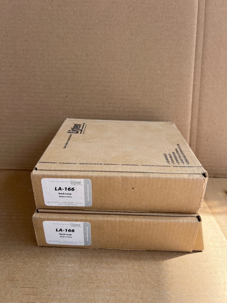 EUC Listen Technologies LA-166 NECK LOOP Transmitter Lot 2 pcs