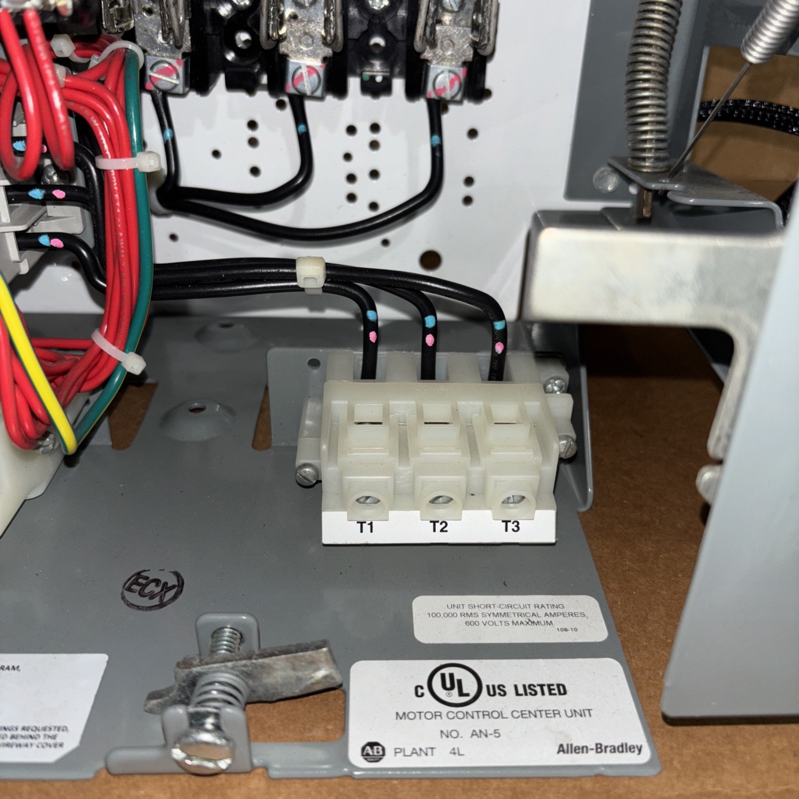 ALLEN BRADLEY 2112 2100 FUSED SIZE 1 MCC 500F-BO*093 12" W/ DOOR & 193 MODULE