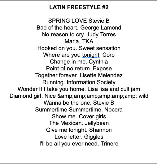 Latin Freestyle - 4 CD's