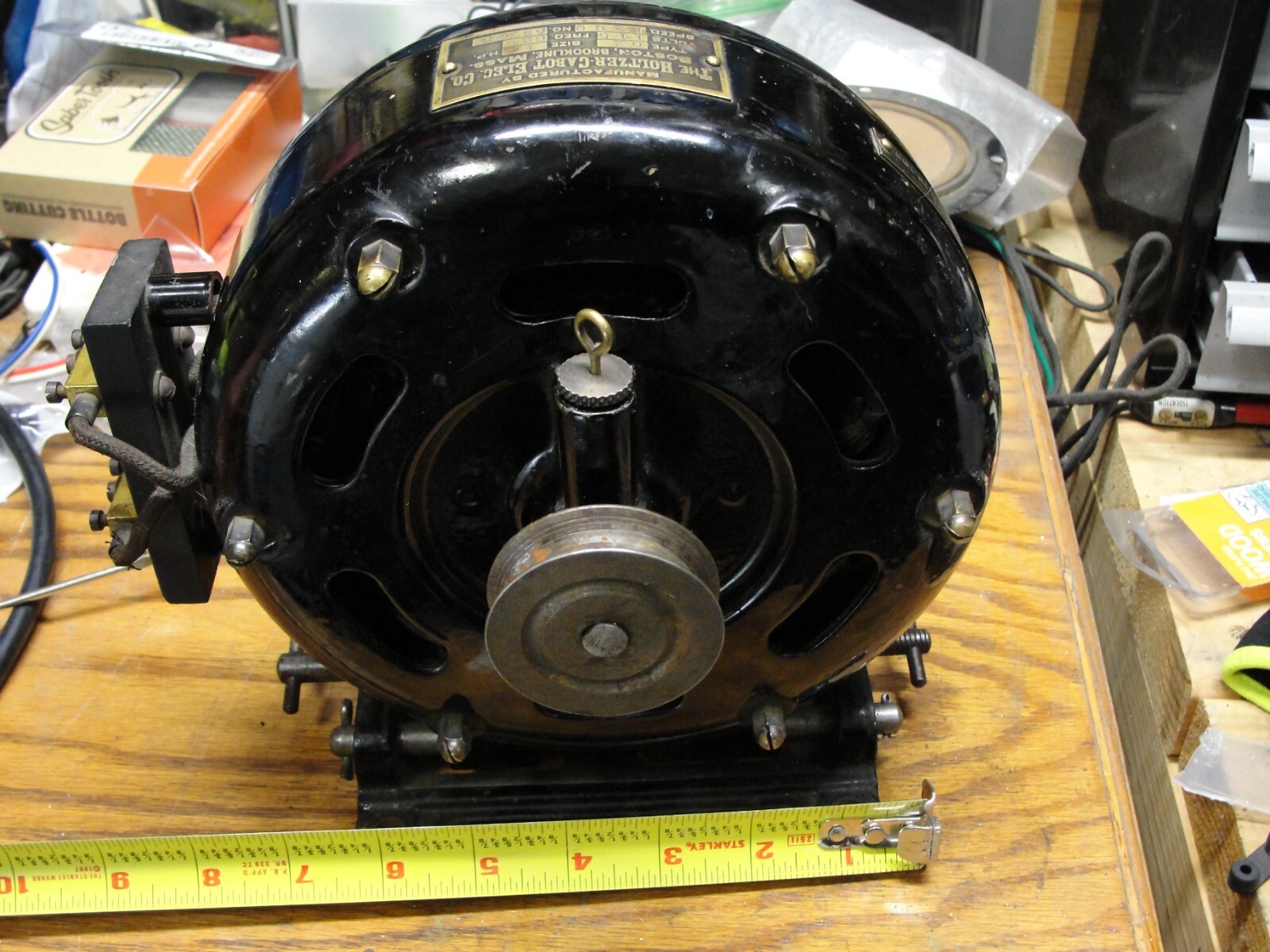 Antique Holtzer Cabot Type 2 Electric Pancake Motor 1200rpm 1/8hp working cond.