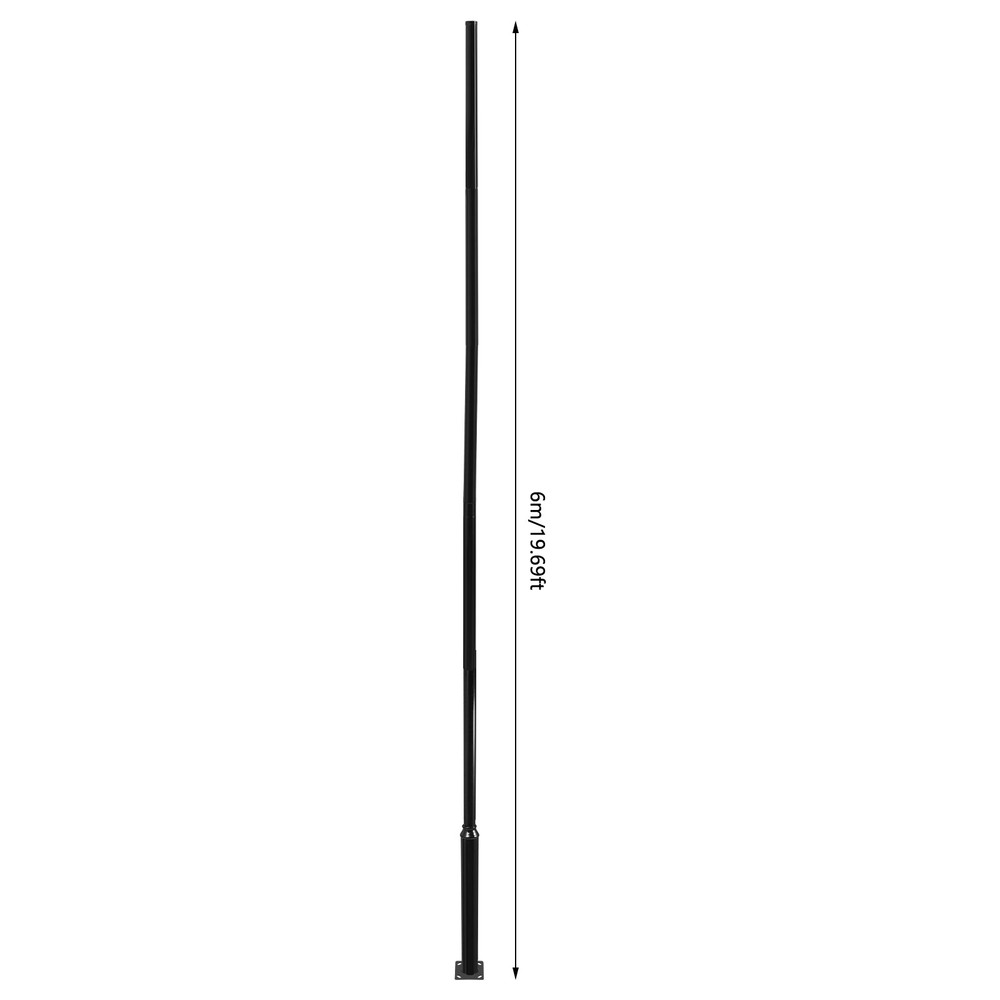 6M Outdoor Split Street Light Pole Size Pole Courtyard Lighting Post 114+76mm