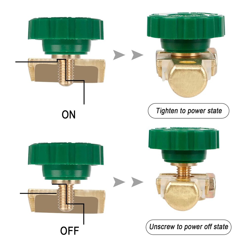 2PCS Car Battery Link Terminal Quick Cut-off Disconnect Master Kill Shut Switch