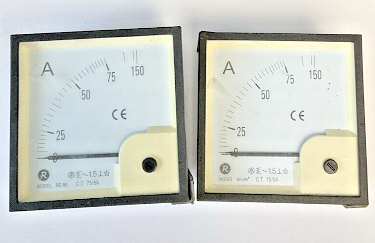 RISESUN BE-96 ANALOG PANEL METER C.T 75/5A ***LOTOF2***