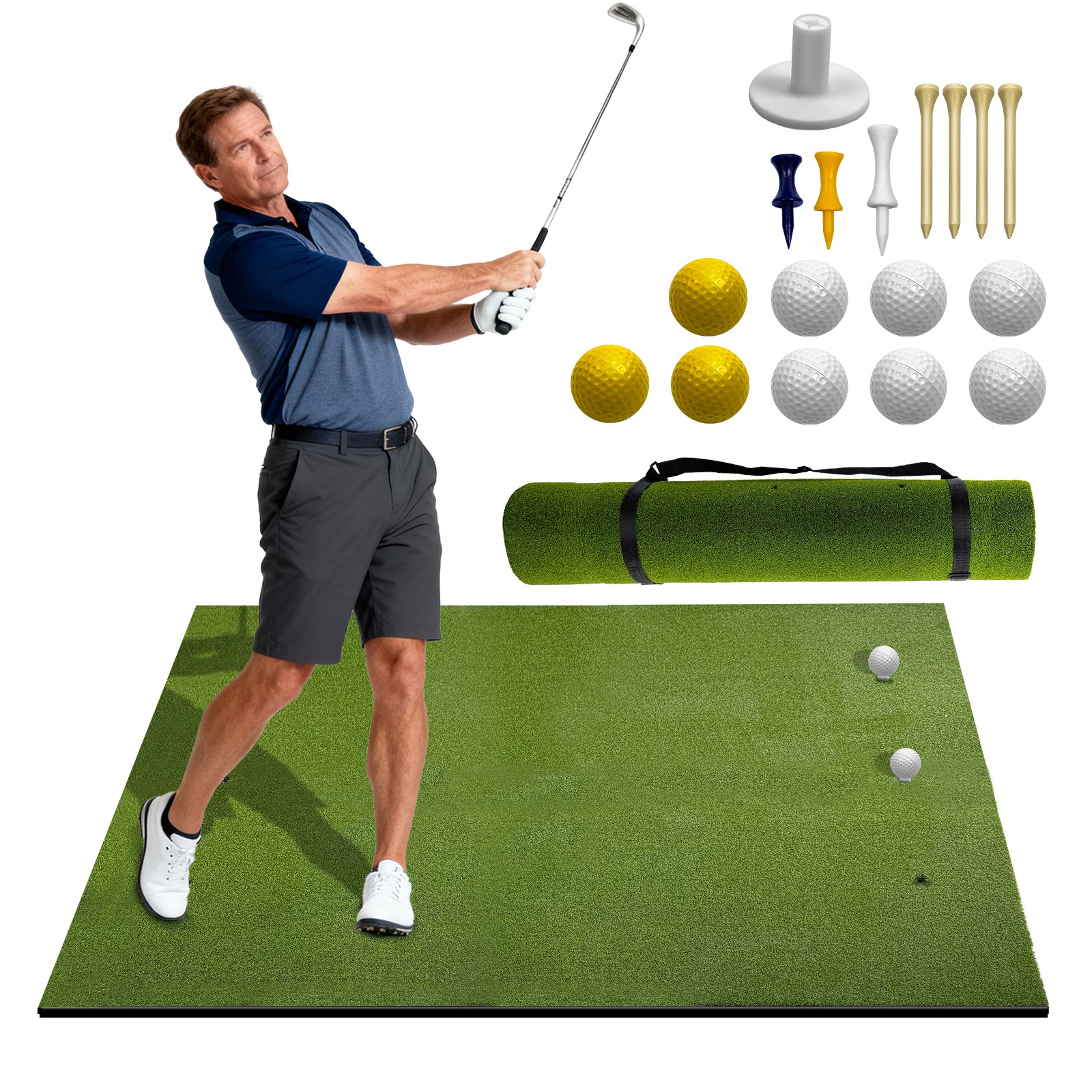 High Quality Durable Non Slip Golf Hitting Mat Indoor Outdoor Golf Practice