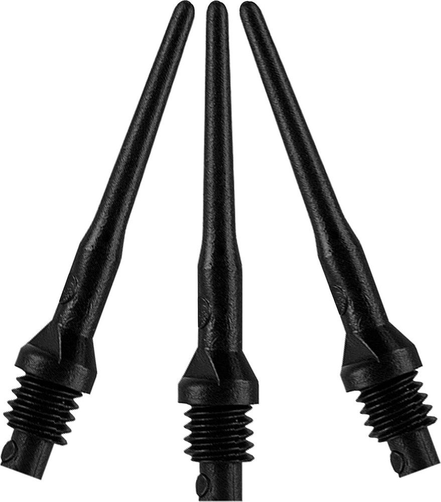 Dart Accessory: Tufflex II 2BA Thread Soft Tip 100 Pack, Black