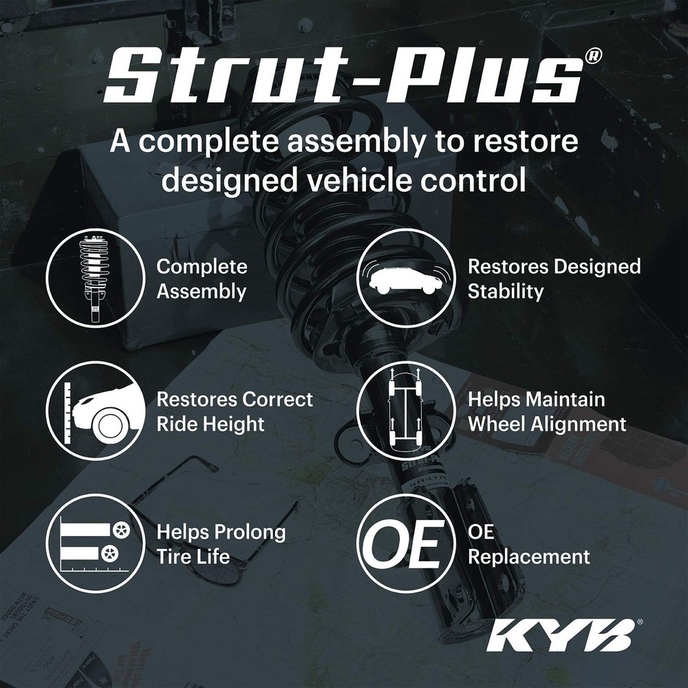 KYB SR4121 Strut Plus Complete Corner Unit Assembly, Black