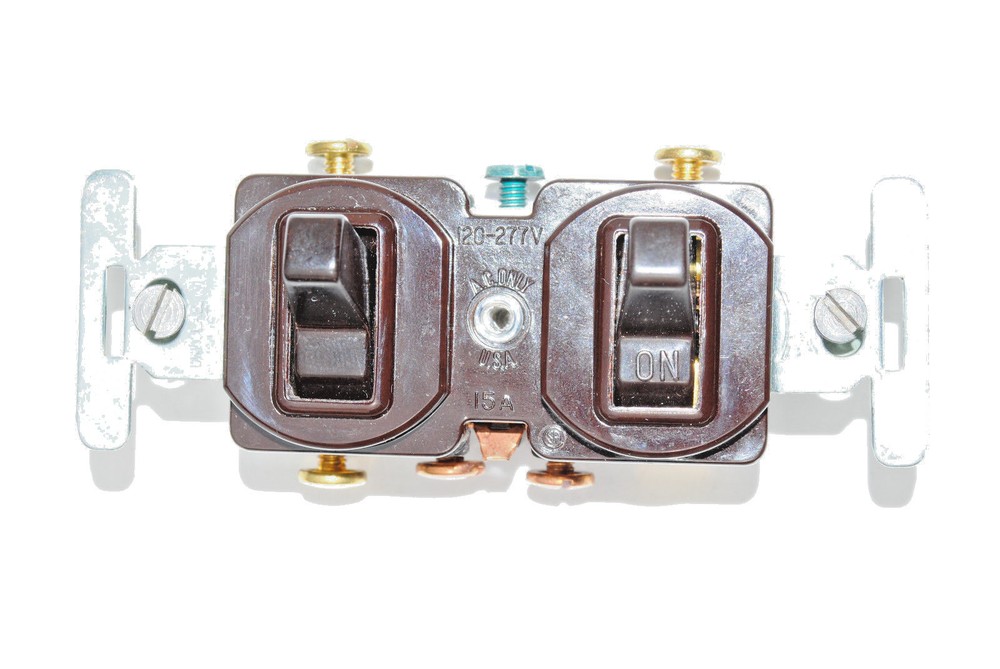 GE # 7941-1 Brown Combination Switch One Single Pole & One Three Way Switch 15A