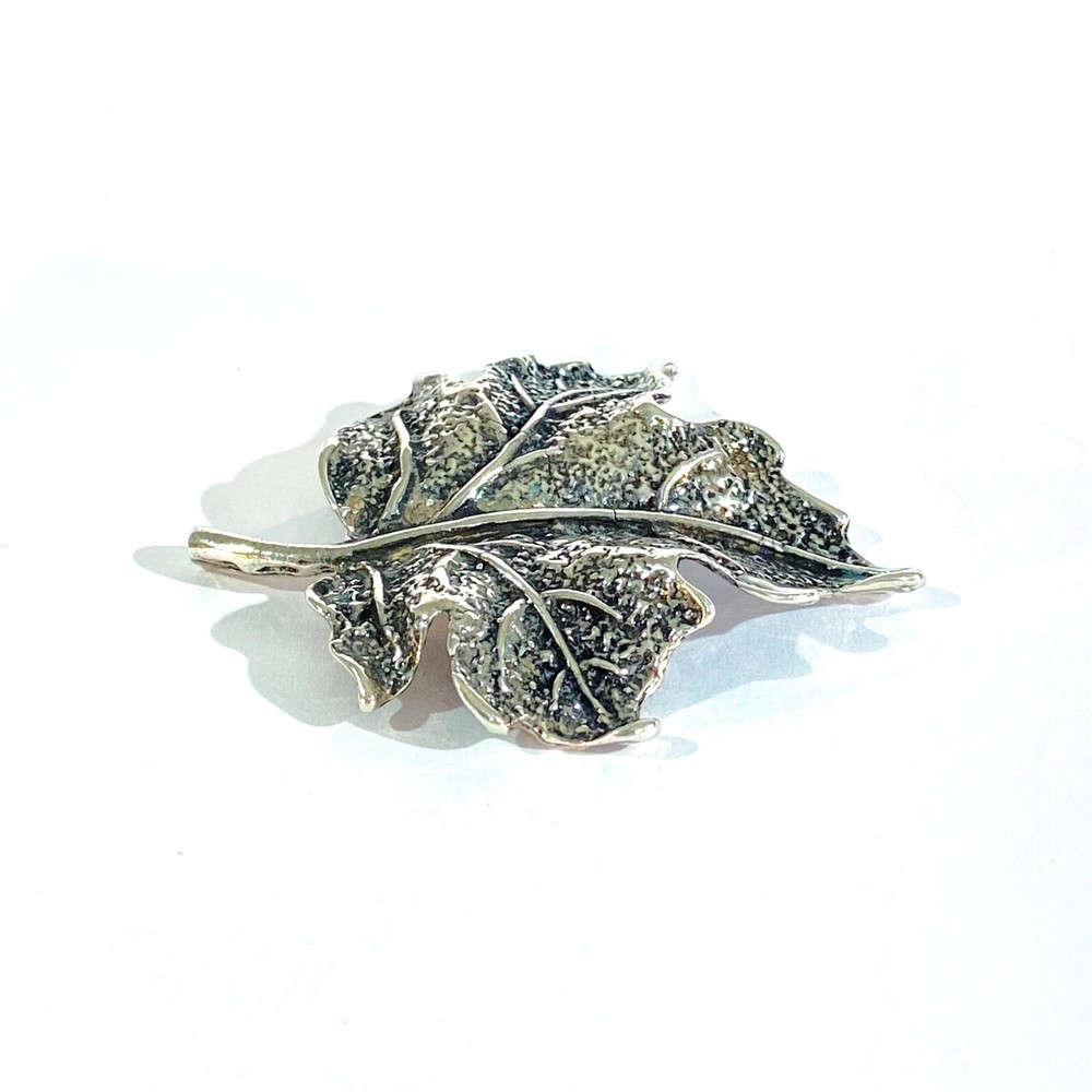 vintage solid silver leaf miniature , hallmarked italian figurine