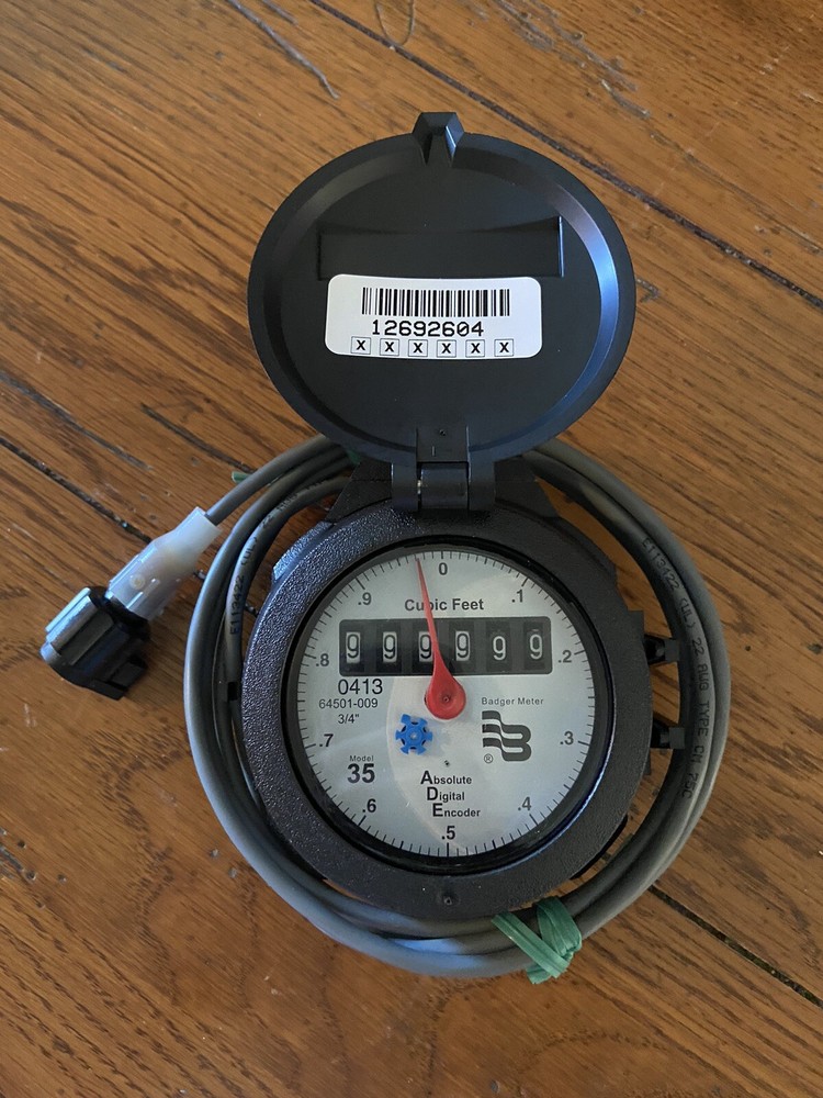 Badger Water Meter Absolute Digital Encoder 3/4" Model 35 *NEW*