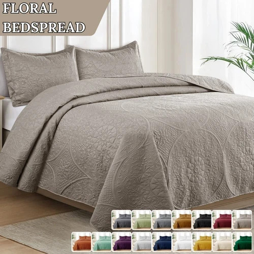 Ultra Soft Quilt Bedspread Set Reversible Coverlet Bedding Throw Twin Queen King
