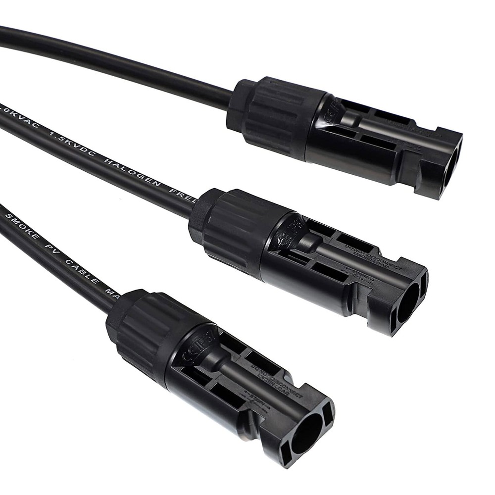 1 Pair Solar Panel Cable 1-3 Y Type Solar Panel Adapter Extension Cable IP67