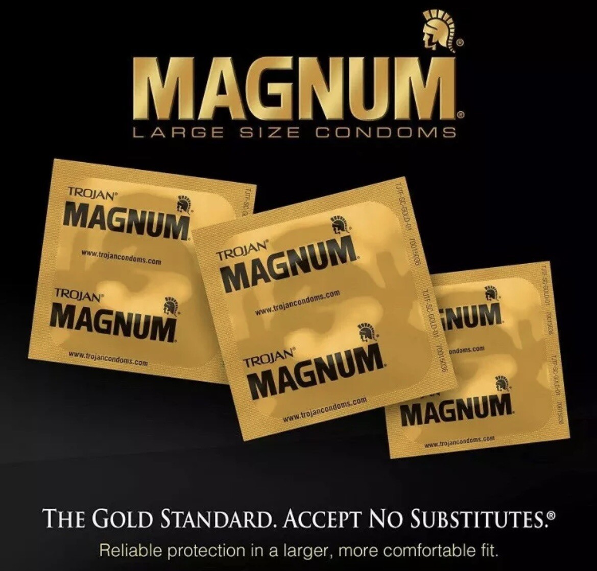 50 Trojan MAGNUM Lubricated Condoms Large Size Condoms 50 Count 100% Guaranteed