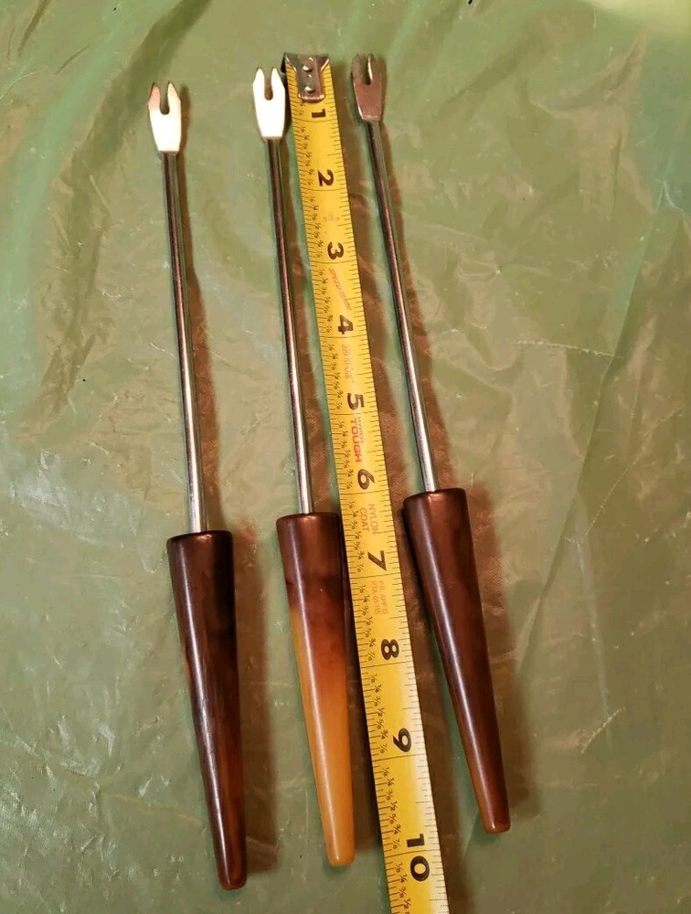 Bakelite Butterscotch Olive/Pickle Forks