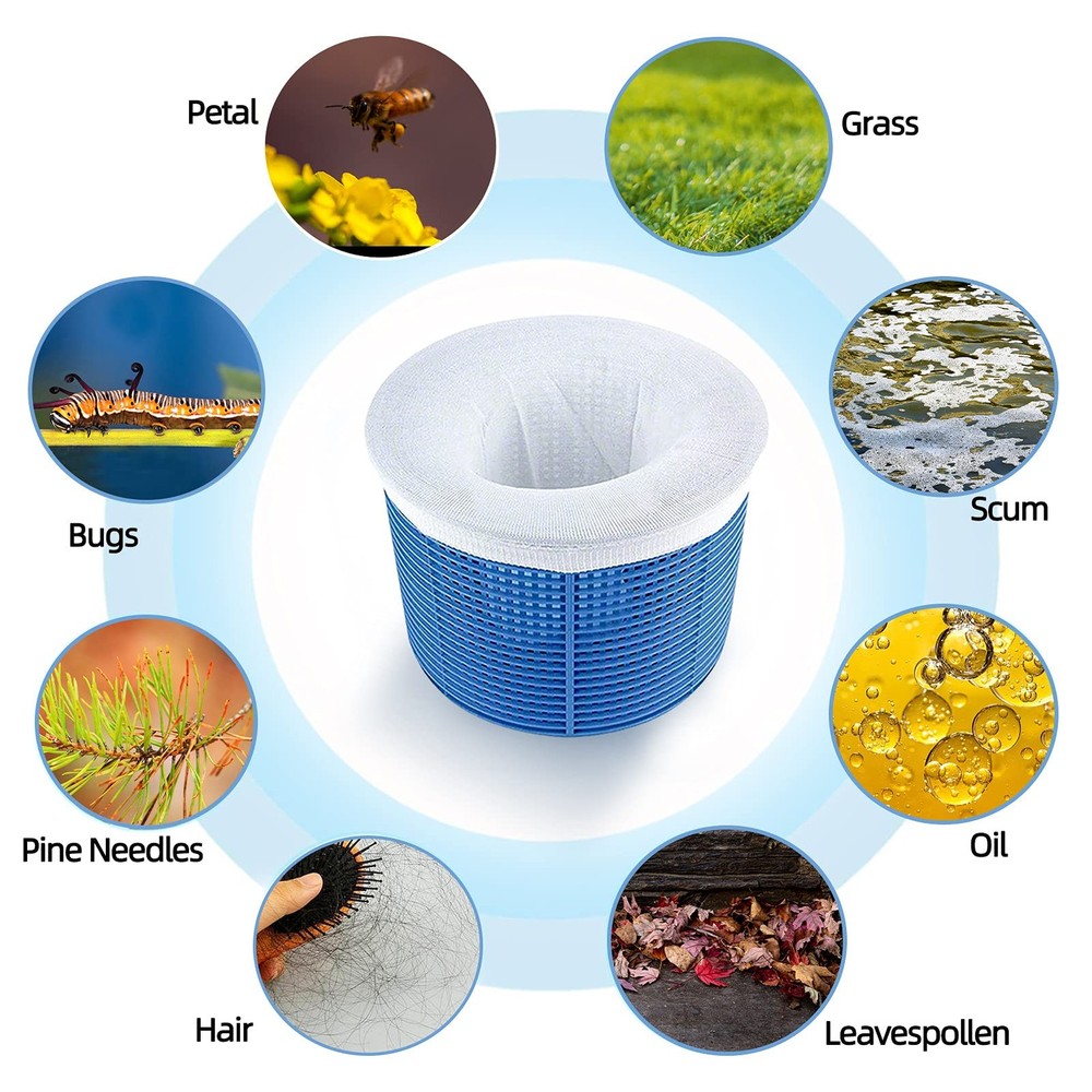 10-Pack Pool Skimmer Socks Fine Mesh Basket Filter Protector Liners Pre-Filter