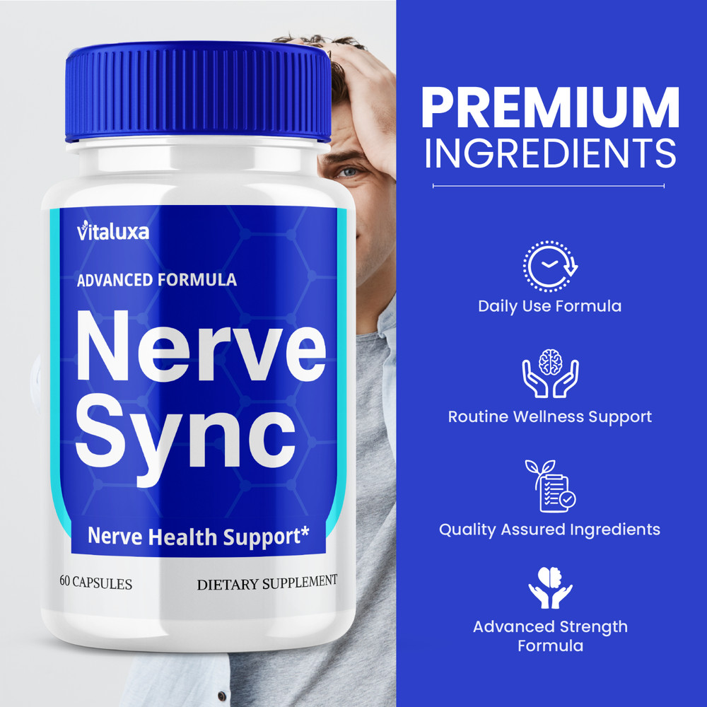 Nerve Sync Capsules, NerveSync Support Formula for Nerve Health (60 Capsules)