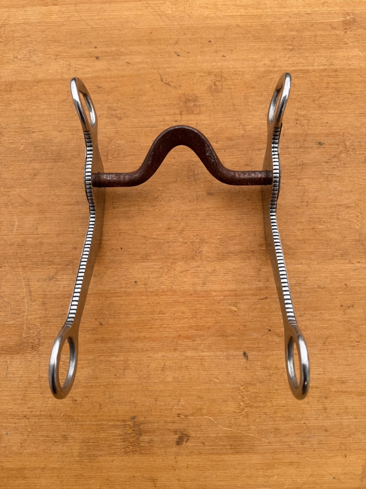 Vintage Silver Mounted Medium Port HEAVY Western Grazing SHOW Horse Bit ~ 5"