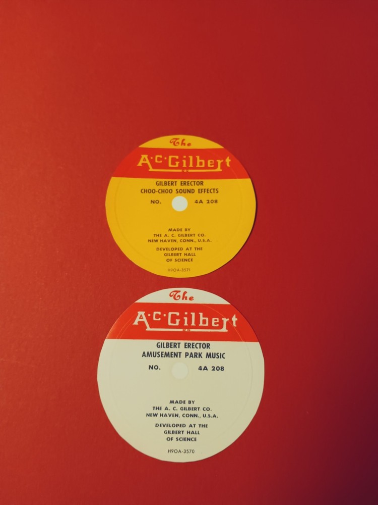 A.C. Gilbert Erector Set Record Labels (Reproduction)