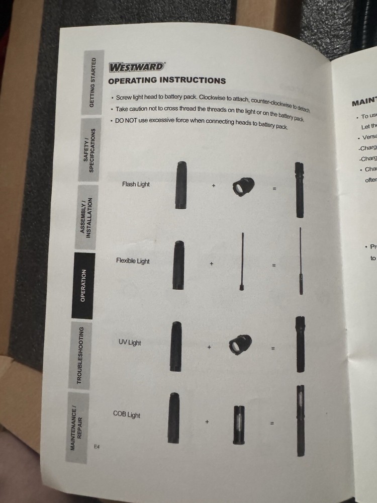 Westward Flashlight Kit, Multifunction