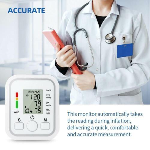 Automatic Arm Blood Pressure Monitor Digital Pulse Heart Rate Machine BP Cuff