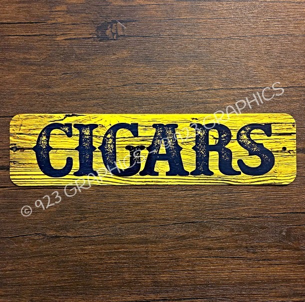 Metal Sign CIGARS tobacco smoker cigar smoke shop smoking lounge social club bar